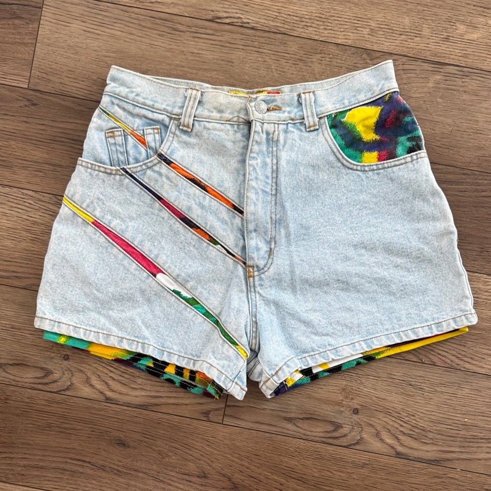 Vintage colorful Denim Women Shorts